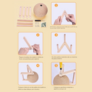 Arranhador com bola interativa em sisal e base de madeira - Patinha Feliz®