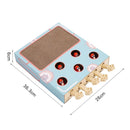 Brinquedo Interativo de Madeira com Placa para Arranhar e Descanso para Gatos - Patinha Feliz®