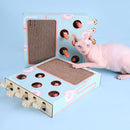 Brinquedo Interativo de Madeira com Placa para Arranhar e Descanso para Gatos - Patinha Feliz®