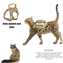 Coleira Ajustável com Alça para Gatos - Patinha Feliz®