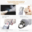 Cortador de Unhas com Luz LED para Gatos - Patinha Feliz®