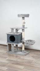 Árvore para Gatos 136cm com Rede e Postes de Sisal - Patinha Feliz®