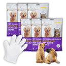 Luva Umedecida Banho Seco para Cães e Gatos - 10 LUVAS POR PACOTE