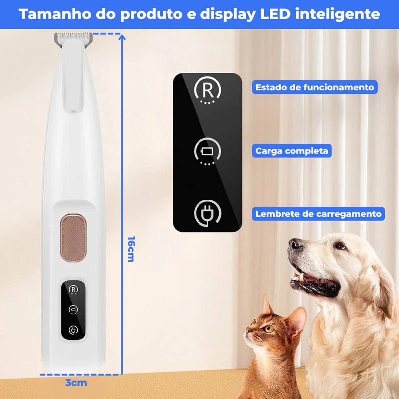 Aparador de Pelos para Pets com Lâmina de Cerâmica | Patinha Feliz®