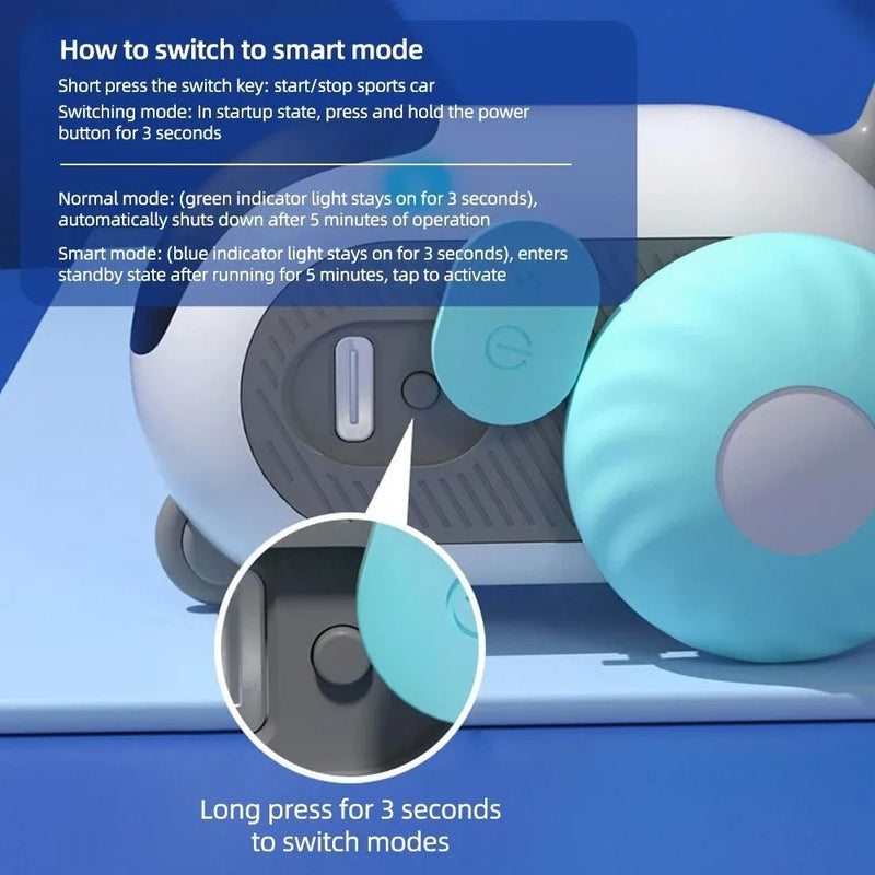 Brinquedo Inteligente com Movimento Automático e Controle Remoto para Gatos - Patinha Feliz®
