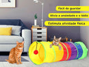 Túnel Dobrável para Gatos em Nylon – Patinha Feliz®