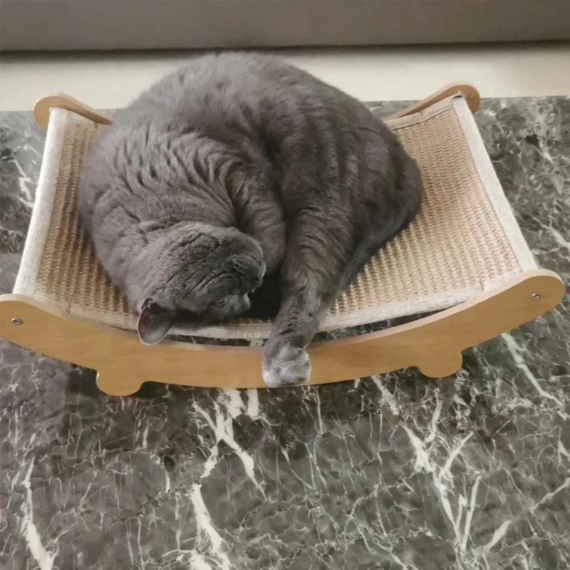 Arranhador de Madeira com Cama para Gatos - Patinha Feliz®