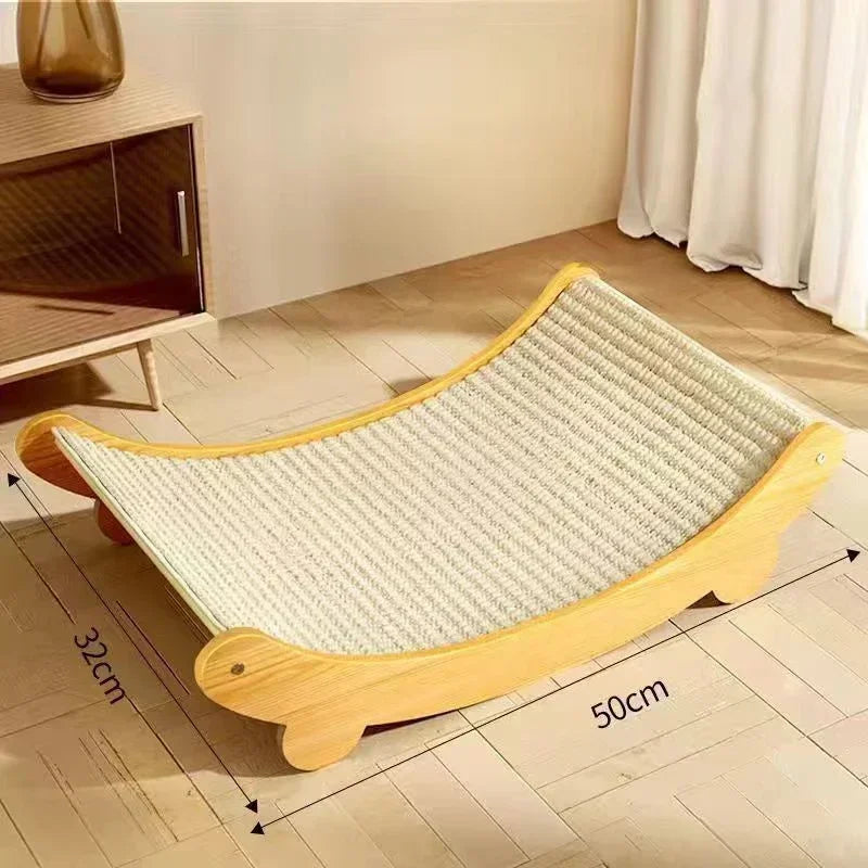 Arranhador de Madeira com Cama para Gatos - Patinha Feliz®