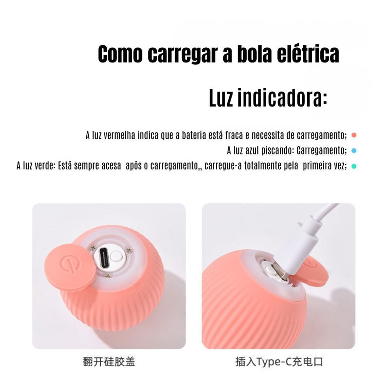 Bola Mágica Rolante Automática para Gatos – Patinha Feliz®