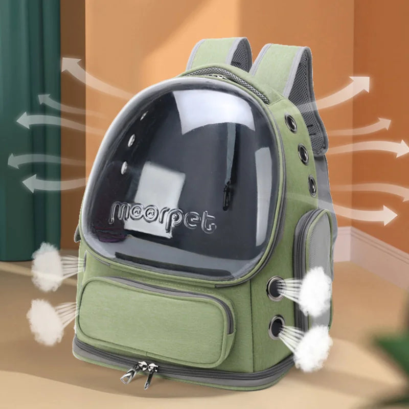 Bolsa Mochila Transparente para Gatos - Patinha Feliz®
