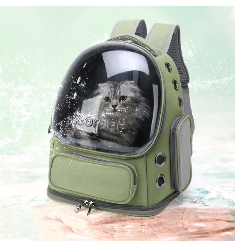Bolsa Mochila Transparente para Gatos - Patinha Feliz®