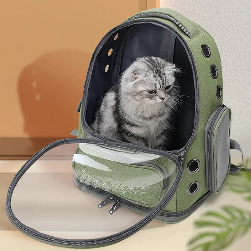 Bolsa Mochila Transparente para Gatos - Patinha Feliz®