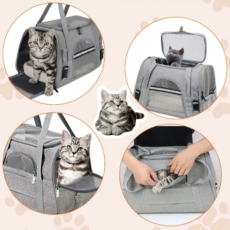 Bolsa de Transporte para Gatos - Patinha Feliz®