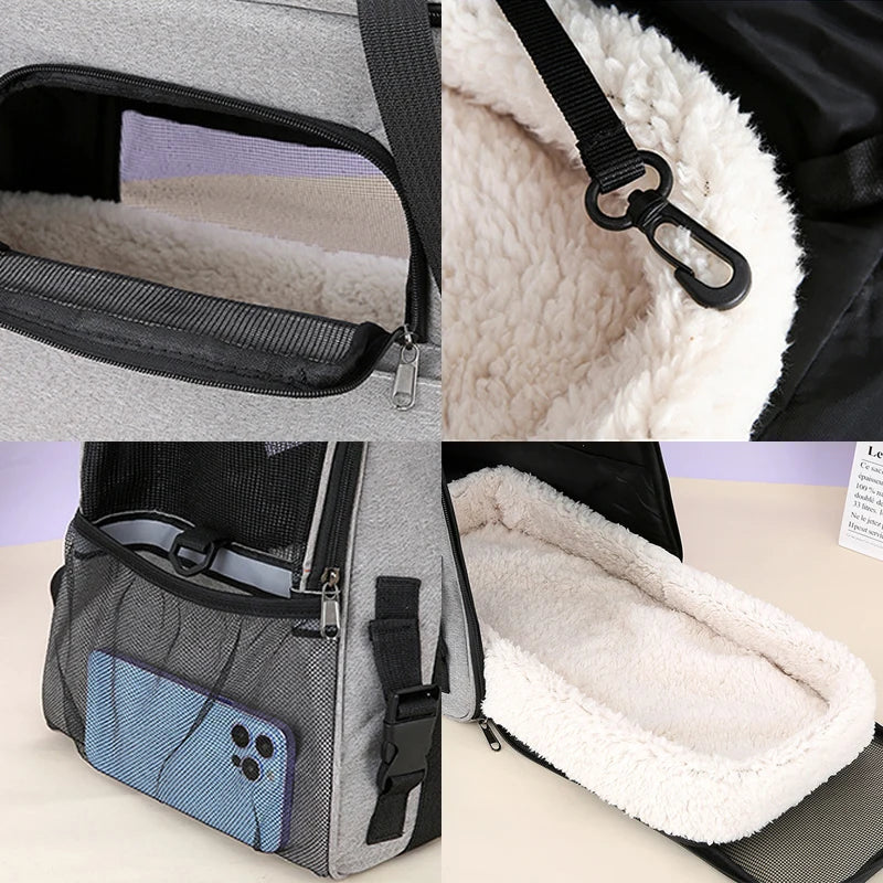 Bolsa de Transporte para Gatos - Patinha Feliz®