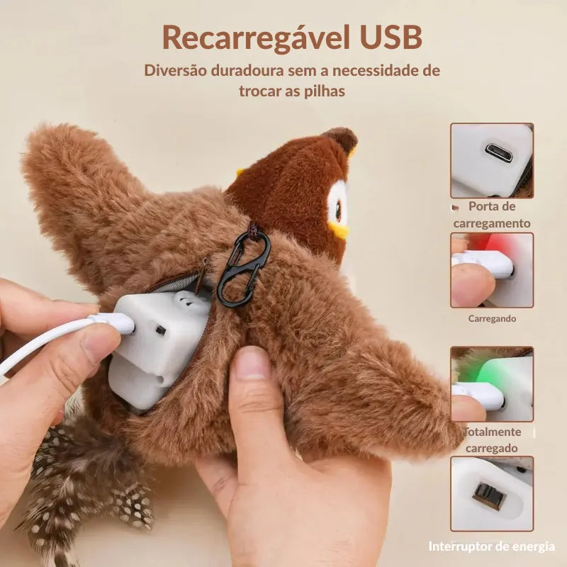 Brinquedo Interativo Pardal Dançante para Gatos - Patinha Feliz®