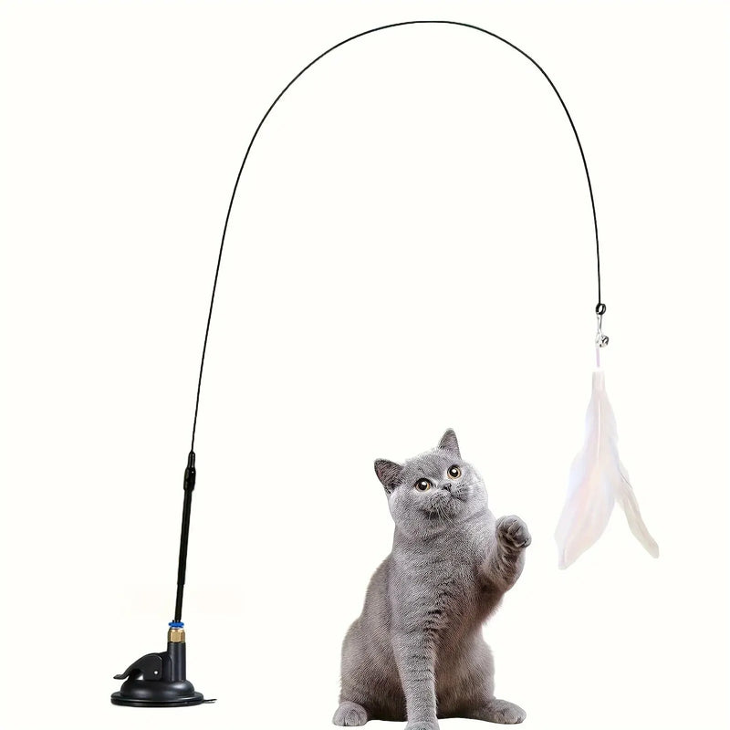 Brinquedo Interativo com Pena e Sino para Gatos - Patinha Feliz®