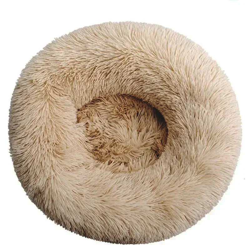 Cama Redonda de Pelúcia para Gatos - Patinha Feliz®