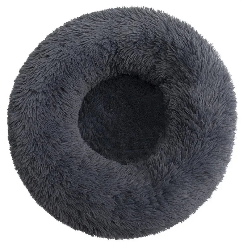 Cama Redonda de Pelúcia para Gatos - Patinha Feliz®