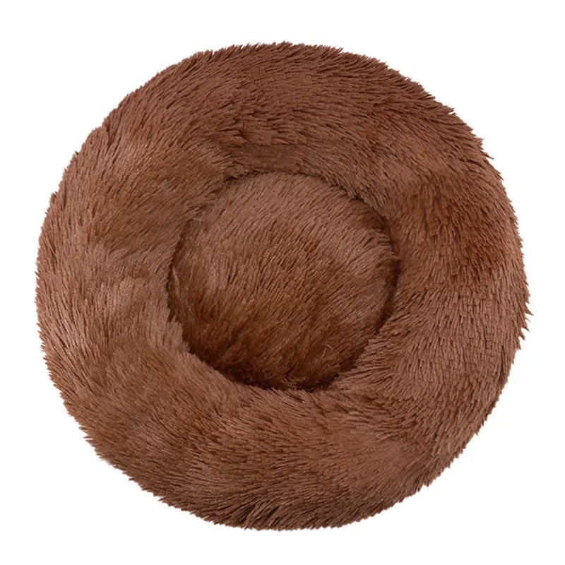 Cama Redonda de Pelúcia para Gatos - Patinha Feliz®