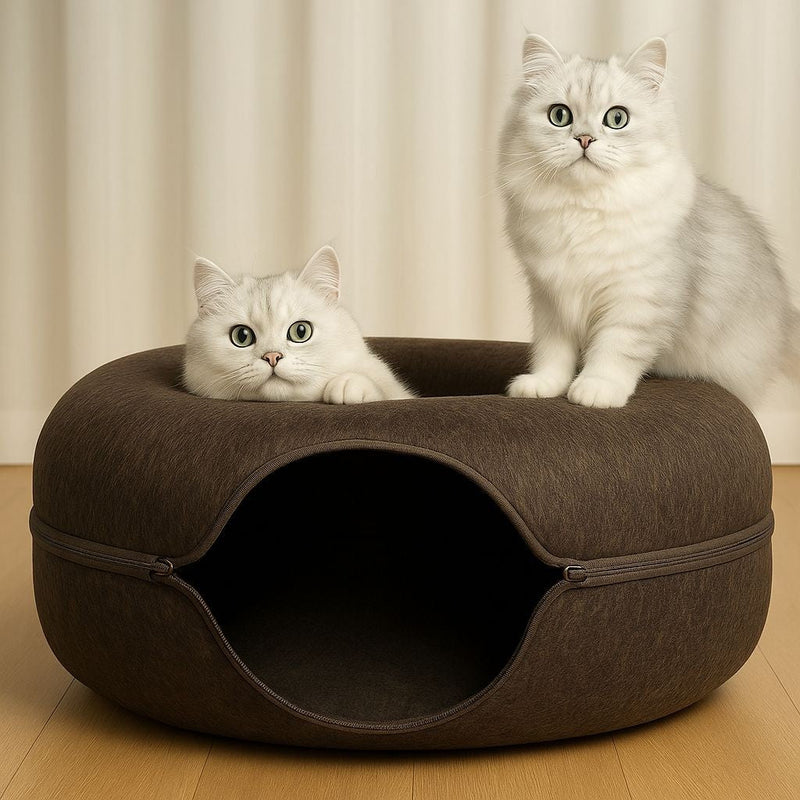 Cama Túnel Donut para Gatos – Patinha Feliz®