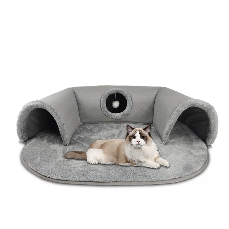 Cama Macia de Velo Coral para Gatos - Patinha Feliz®