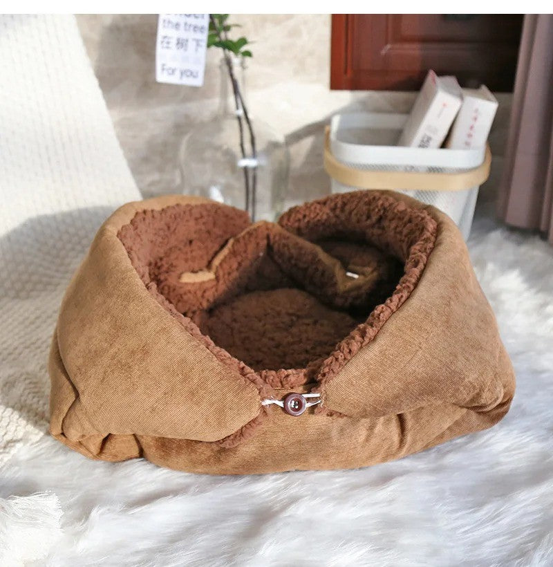 Cama Quentinha de inverno estilo fronha - Patinha Feliz®