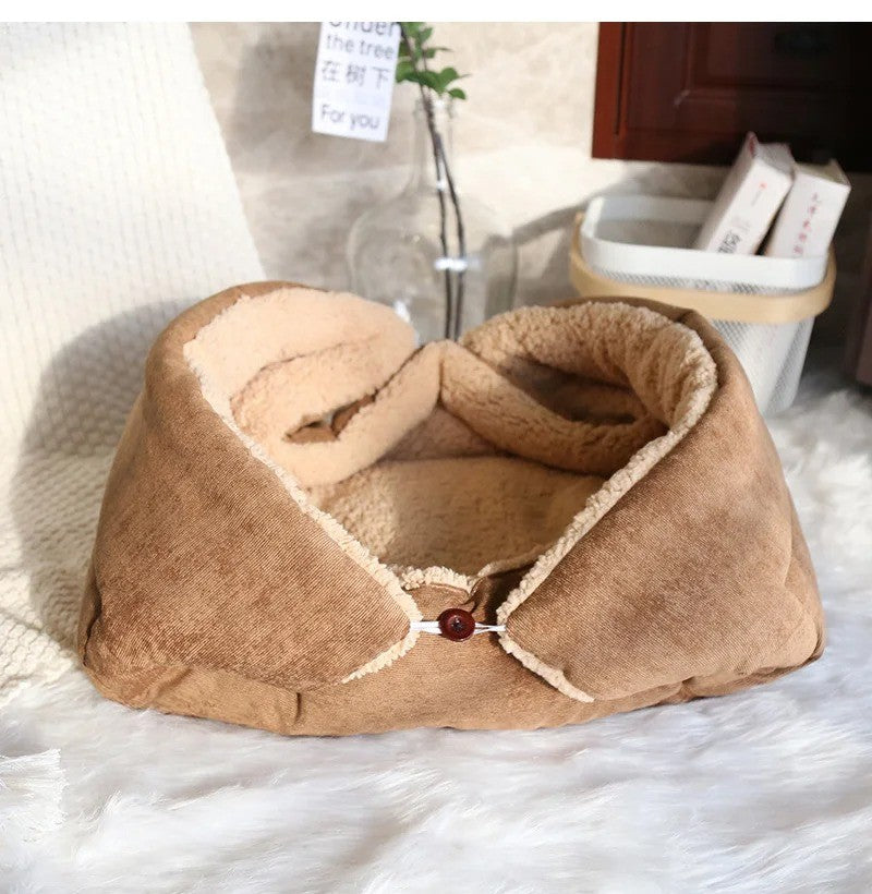 Cama Quentinha de inverno estilo fronha - Patinha Feliz®