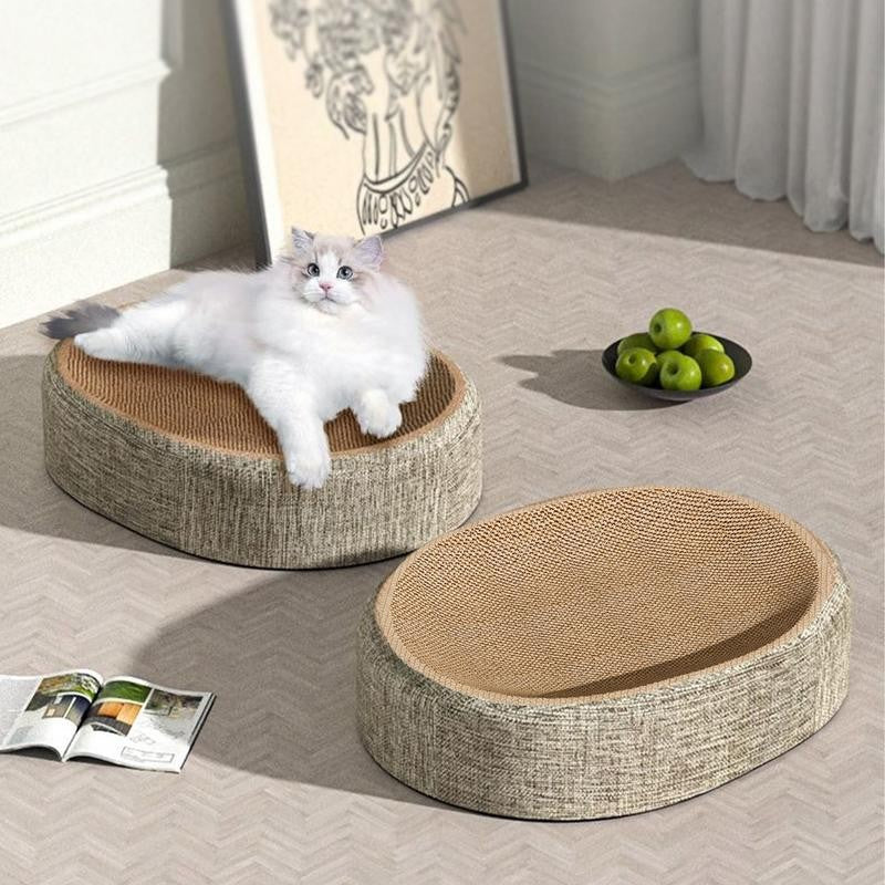 Cama com design côncavo e superfície de sisal - Patinha Feliz®