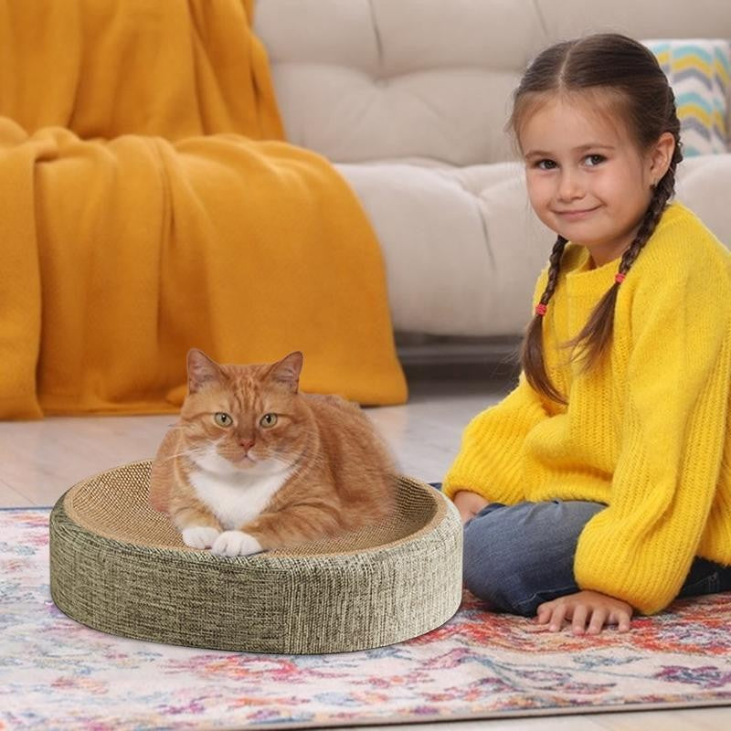 Cama com design côncavo e superfície de sisal - Patinha Feliz®