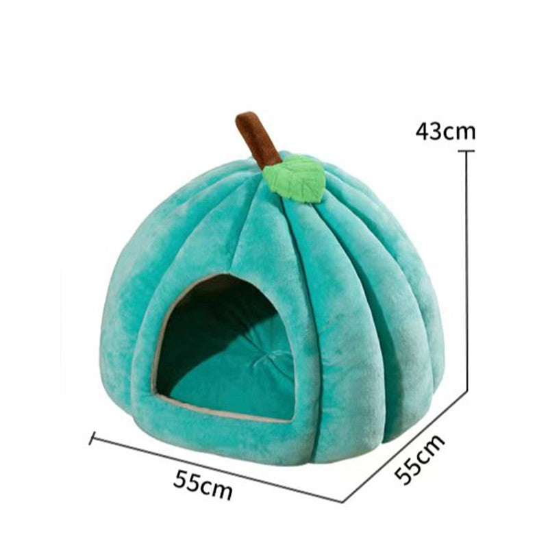 Cama de Pelúcia Formato abobora para Gatos - Patinha Feliz®
