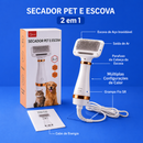 Escova Secadora 2 em 1 para Cachorro e Gato | Patinha Feliz®