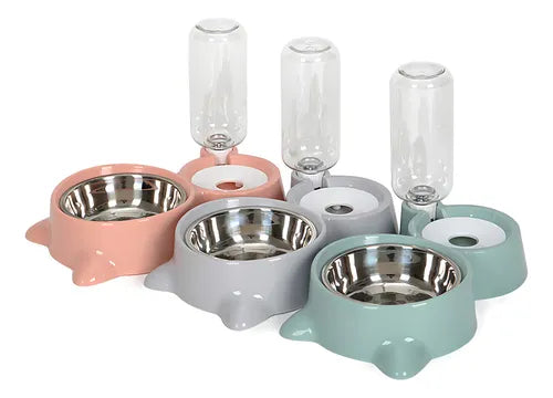 Comedouro com Bebedouro Automático 2 em 1 - Patinha Feliz®