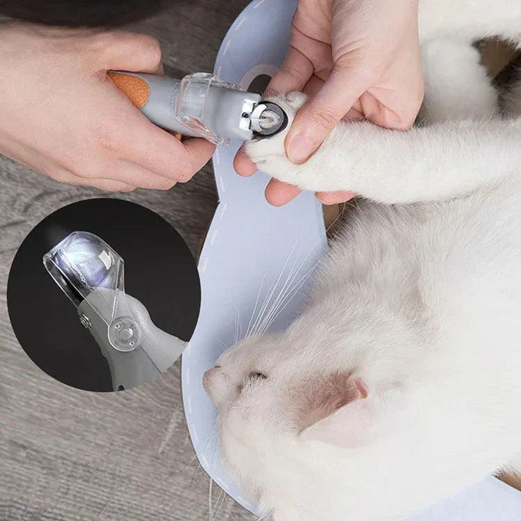 Cortador de Unhas com Luz LED para Gatos - Patinha Feliz®