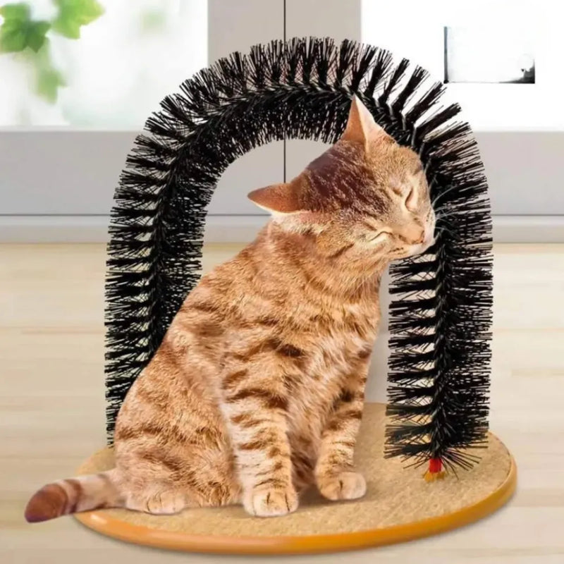 Escova Arranhador em Arco para Gatos - Patinha Feliz®