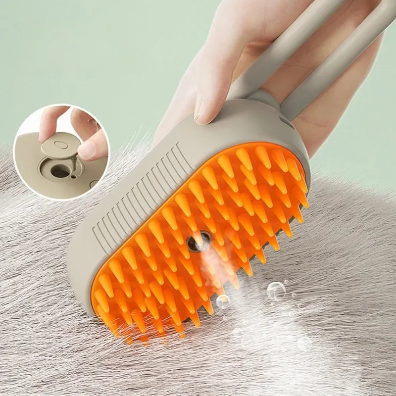 Escova Elétrica a Vapor 3 em 1 para Gatos - Patinha Feliz®