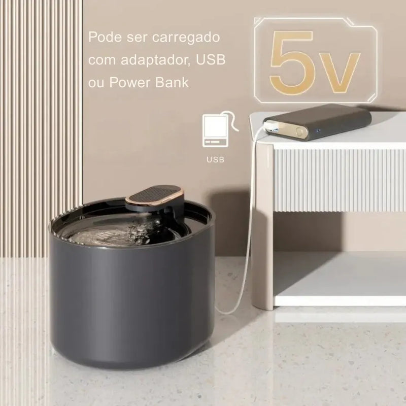 Fonte de Água Inteligente com Sensor para Gatos - Patinha Feliz®
