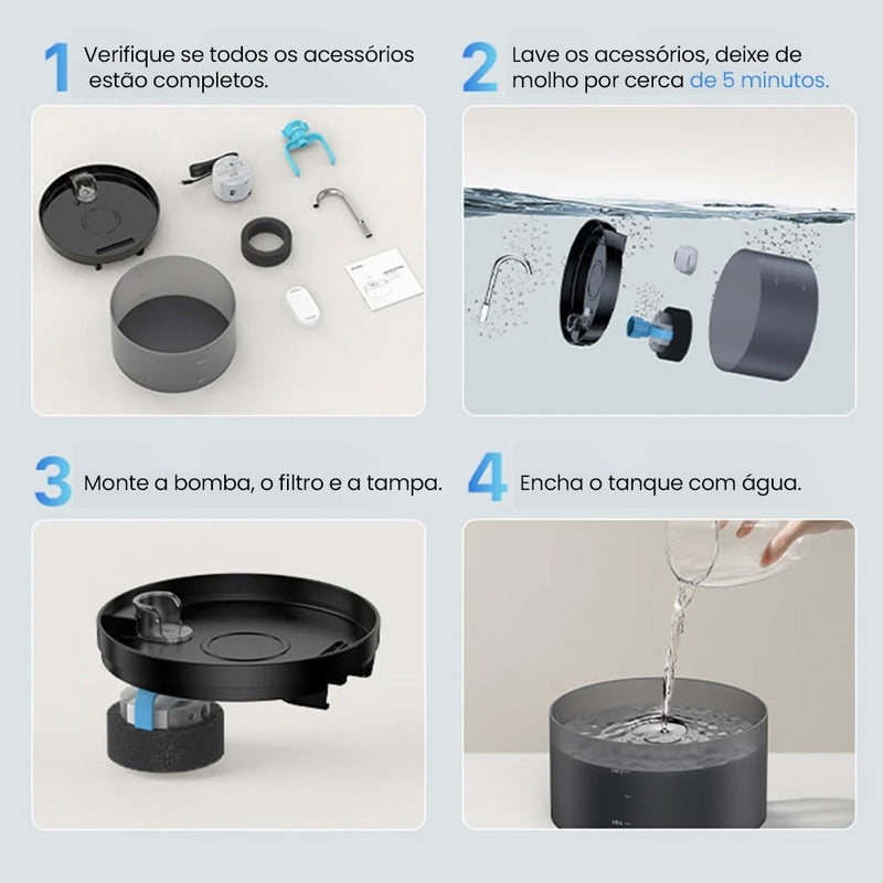 Fonte Bebedouro Elétrica Luxuosa - Patinha Feliz®