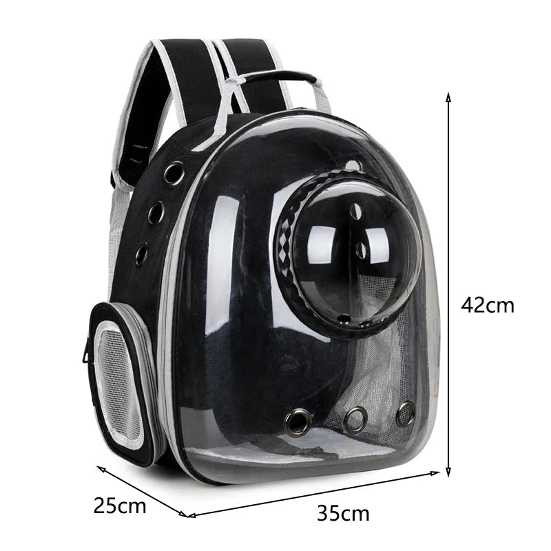 Mochila Espacial para Gatos com Visor Transparente - Patinha Feliz®