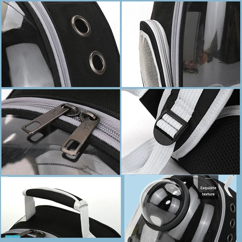 Mochila Espacial para Gatos com Visor Transparente - Patinha Feliz®