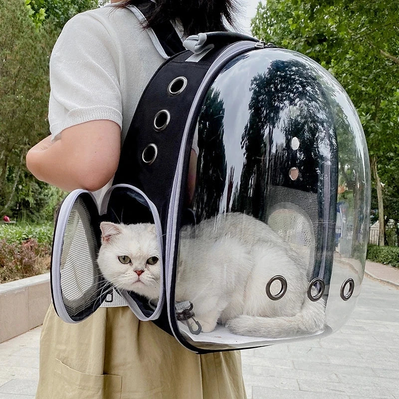 Mochila Espacial para Gatos com Visor Transparente - Patinha Feliz®