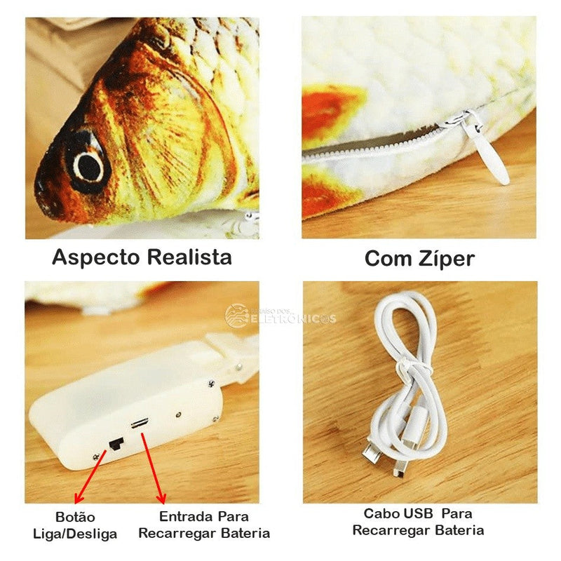 Peixe Brinquedo Elétrico com Movimento - Patinha Feliz®