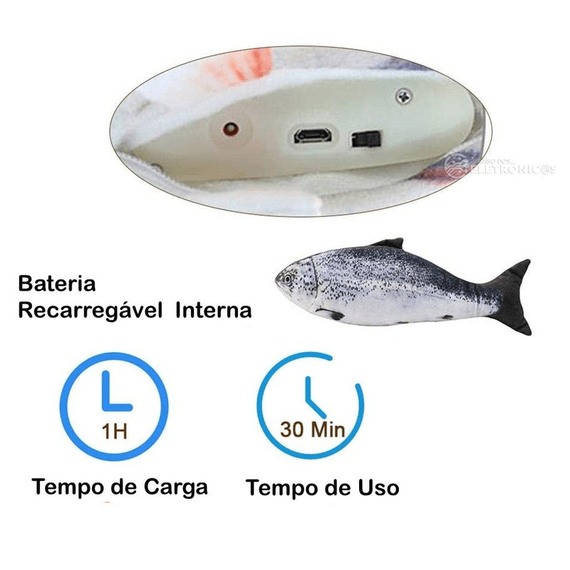 Peixe Brinquedo Elétrico com Movimento - Patinha Feliz®