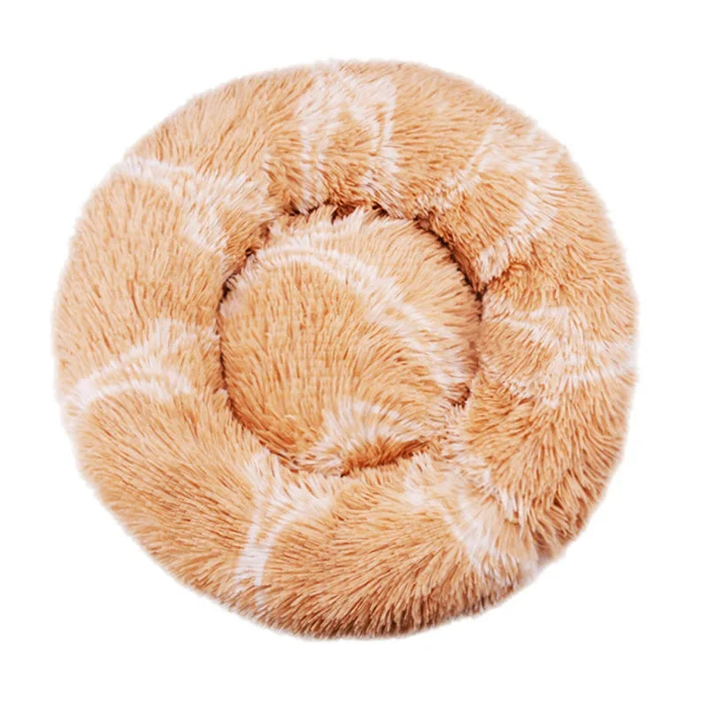 Cama Redonda de Pelúcia para Gatos - Patinha Feliz®