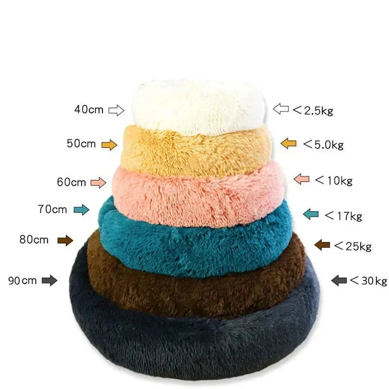 Cama Redonda de Pelúcia para Gatos - Patinha Feliz®