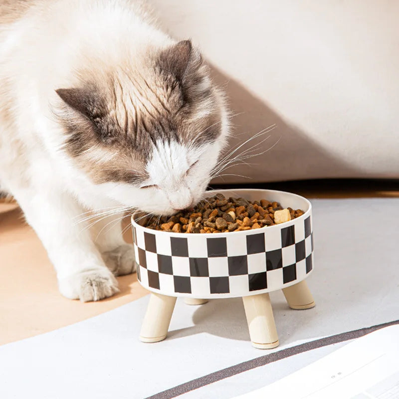 Tigela Elevada Antiderrapante para Gatos - Patinha Feliz®
