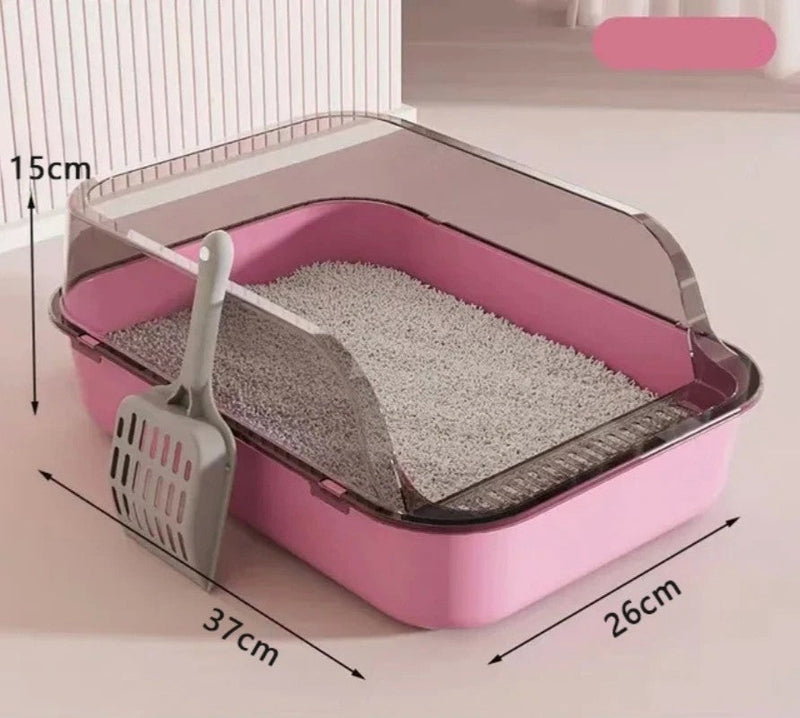 Caixa de Areia para Gatos Semi-Fechada – Patinha Feliz®