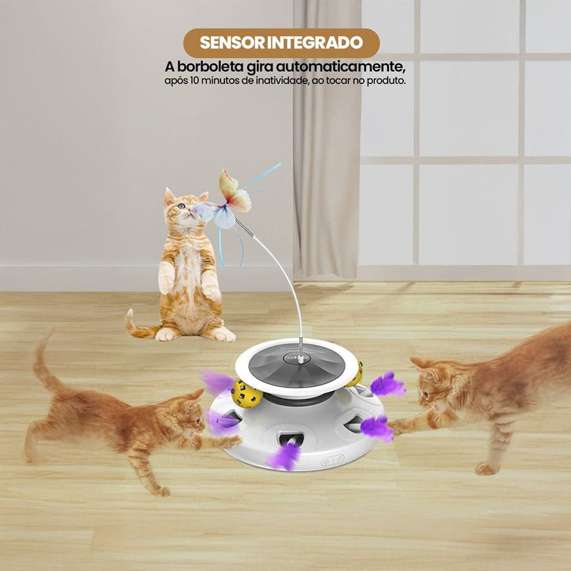 Brinquedo Inteligente com Pena para Gatos – Patinha Feliz®