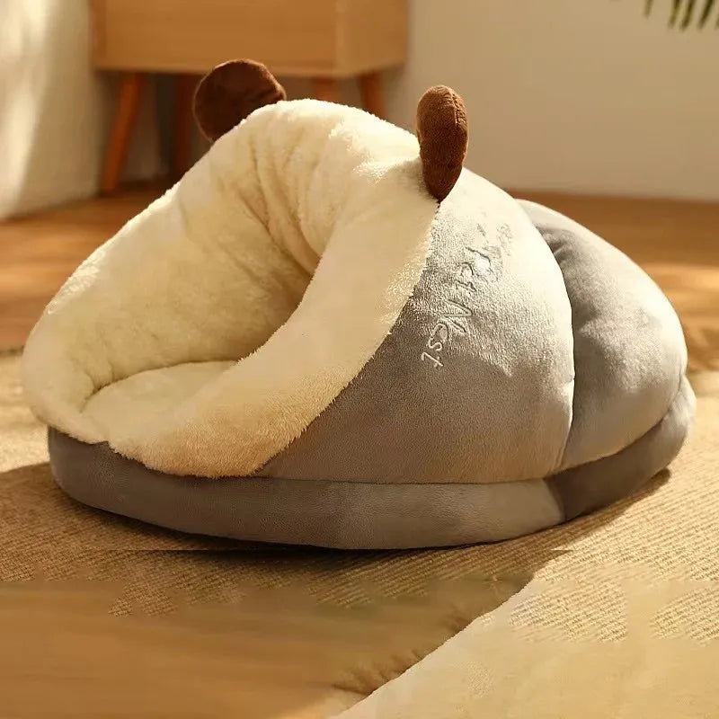 Cama em Formato de Chinelo com Tampa Removível – Patinha Feliz®