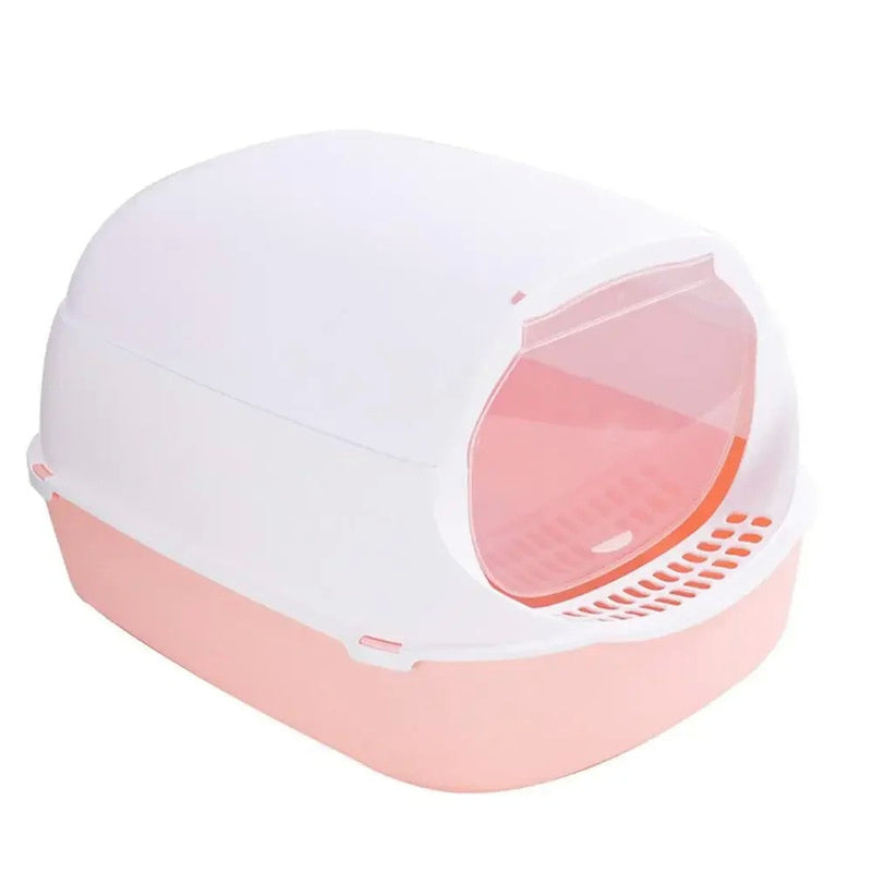 Caixa de Areia para Gatos Semi-Fechada – Patinha Feliz®