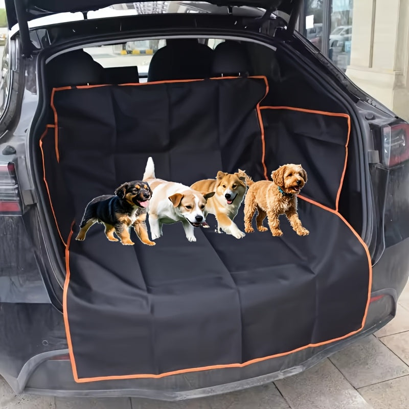 Forro de Carga para Ces Capa de Assento para SUVs Sedans e Vans com Protetor de Parachoque Antiderrapante Tamanho Grande Preto